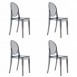 Set of 4 Kartell Victoria Ghost Chairs - Designed by Philippe Starck