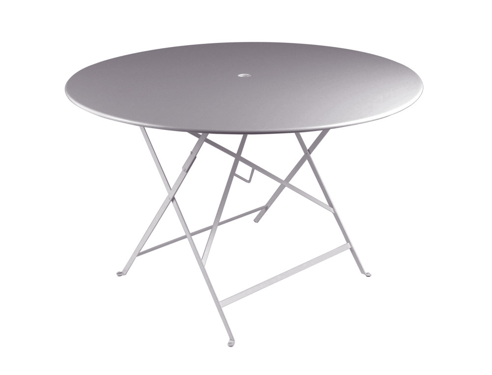 Fermob Bistro Folding Table Round Top, Small Round Garden Table Metal