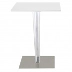 Kartell TopTop table square laminate pleated leg grey base