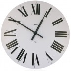 Alessi Firenze wall clock white face black roman numerals
