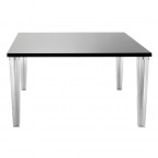 Kartell TopTop Dining Table Lacquered top & 4 clear pleated legs