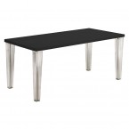 Kartell TopTop Dining Table (Glass Top) (4 clear pleated legs)