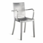 Emeco Hudson Aluminium Armchair (Brushed) - By Philippe Starck