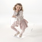Kartell H-Horse Transparent Rocking Chair for Kids