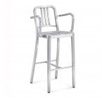 Emeco 1006 Navy Barstool With Arms