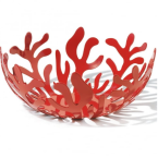 Alessi Mediterraneo 21cm Red Fruit Bowl - Epoxy Resin Finish