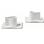 Il caffe/te Alessi "E-LI-LI" mocha/tea cups & saucers set of 2