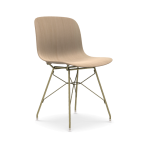 Magis Troy Wireframe Beech Plywood Chair (Steel Rod Base)