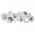 Present Time Circles Hat Rack With Mirrors & Photo Frames