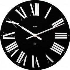 Alessi Firenze wall clock black face white roman numerals
