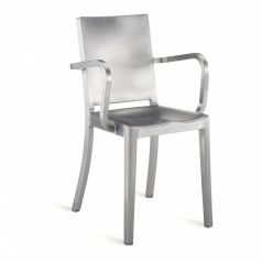 Emeco Hudson Aluminium Armchair (Brushed) - By Philippe Starck