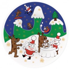 A di Alessi Happy Snowtime Christmas Plate
