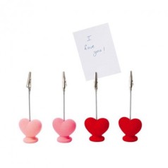 Present Time Heart Memo Holders/Place Markers