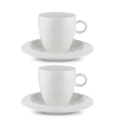 Alessi Bavero Mocha Cups and Saucers (set of 2)