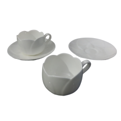 Il te Alessi Tulip set of 2 teacups and saucers