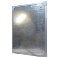 Deknudt rectangular aluminium bevelled edge framed mirror (51x71cm)