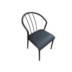 Johanson Design rounded back, black dining chair