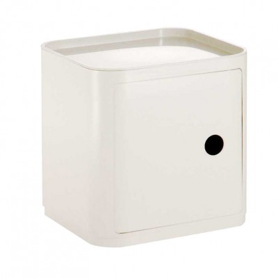 Kartell Componibili Square Storage Units - Gloss Finished Ivory White