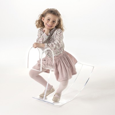 Kartell H-Horse Transparent Rocking Chair for Kids - Nendo Design