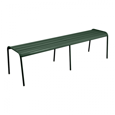 Fermob Monceau XL Bench 3/4 seater - Steel Frame | Cedar green