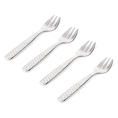 Alessi Colombina Fish Oyster & Clam Forks Set in 18/10 Stainless Steel
