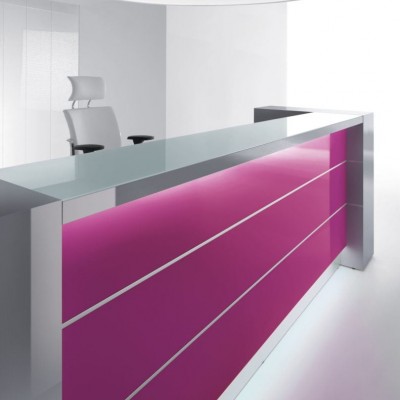 MDD Valde Pillar Reception Desk in 10 Colours & 3 Widths