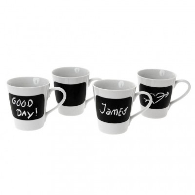 Present Time "Talk With Chalk" Mugs (Set of 4)