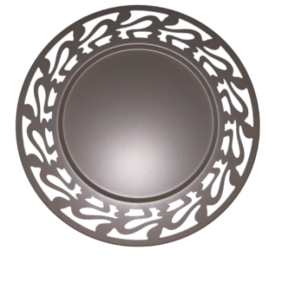 Alessi ETHNO round placemat mat gold stainless steel