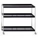 Kartell Trays Trolley in Glossy White & Black Finishes by Piero Lissoni