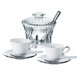 Guzzini Belle Epoque Espresso Cup Set w/ Sugar Bowl - Dishwasher Safe