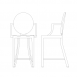 Emeco Kong Counter Stool With Arms by Philippe Starck