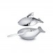 Alessi Colombina Fish Salt Cellar & Spoon in 18/10 Stainless Steel