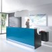 MDD LINEA Straight Reception Desk | Glass Top & Front