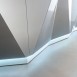 MDD ALPA Reception Desk | Geometric Shape, Glass Panels