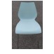 Kartell Maui pale blue stacking chair, chrome legs ex display