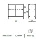 Magis Theca Short Sideboard - Tall Sliding Doors (93x43x78cm)