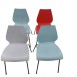 Kartell Maui set of 4, pale blue, light grey & red stacking chairs, ex display