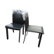 Emmei Sonia Set of 4 black leather dining chairs
