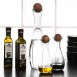 Sagaform Set of Two Oil & Vinegar Bottles With Oak Stoppers